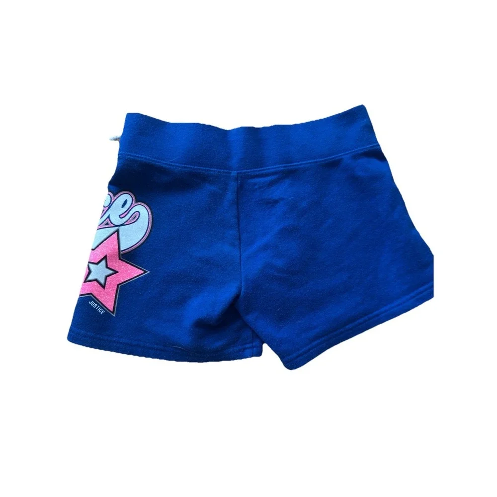 Vintage Justice Shorts Girls 8 Blue  DANCE Active Varsity Athleisure Lounge Cozy